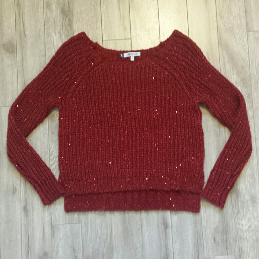 Jennifer Lopez glitter shimmer knit sweater